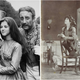 Left: Alison Leggatt, Wilfrid Brambell, Anne-Marie Mallik (Alice) and Peter Sellers, during the filming of a BBC production of Lewis Carroll’s “Alice In Wonderland” in 1966. Right: One of 4 photographs from the original production of “Peter Pan.”